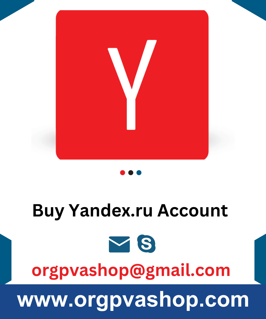 Aged Yandex.ru  accounts (1 years old)